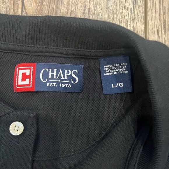 Chaps Black Polo Shirt for Men size large - Picture 3 of 3